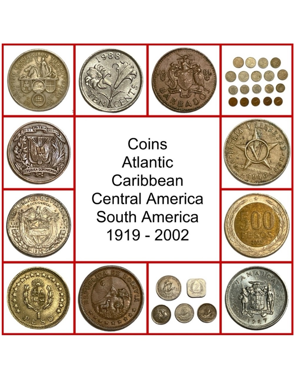 Coins - Atlantic-Caribbean-Central America-South America - 1919 - 2002